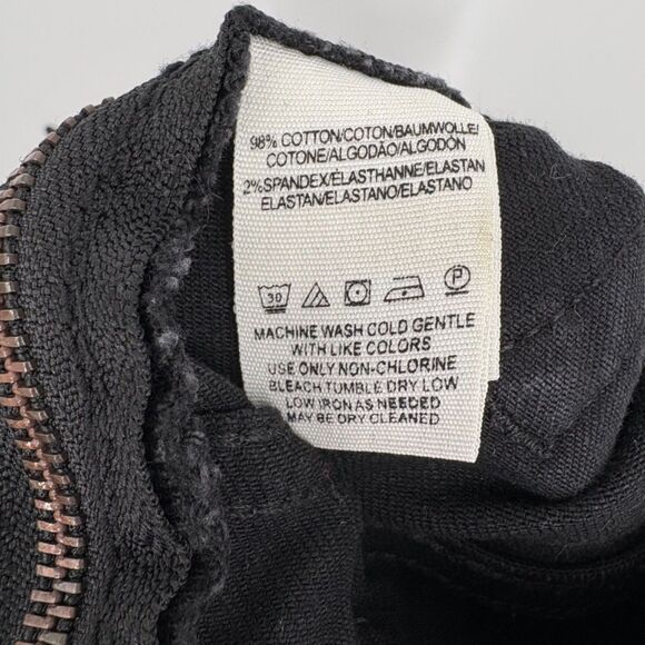 Free People Levon Skinny Jeans with Zipper Sides in Washed Black, Size 26, Punk - Picture 9 of 9